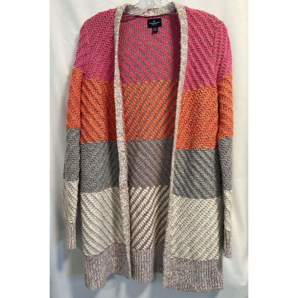 American Eagle Outfitters Women’s Long Chunky Loose Knit Cardigan Sweater- M